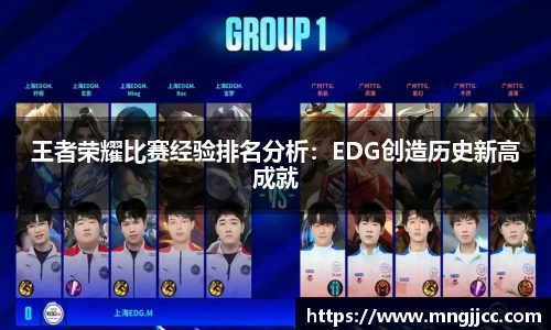 王者荣耀比赛经验排名分析：EDG创造历史新高成就